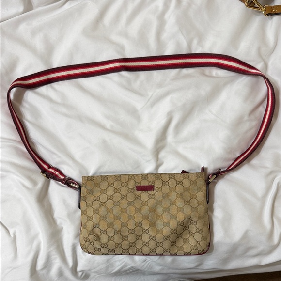 Gucci Beige and Burgundy Crossbody Bag - Picture 10 of 10